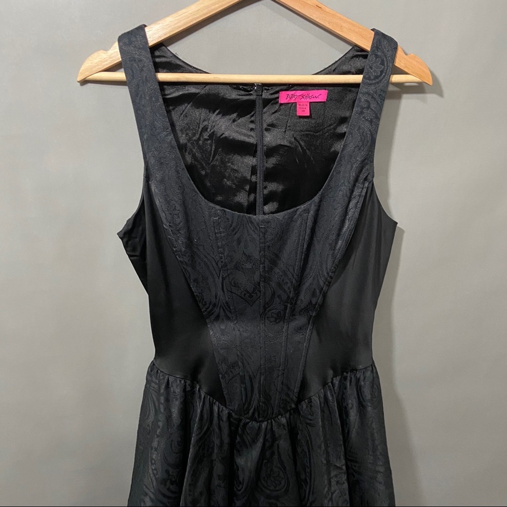 🖤Betsey Johnson Sexy Silk Goth Corset Dress - Picture 9 of 14